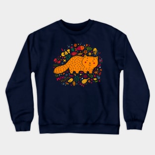 A Fat Red Cat Crewneck Sweatshirt